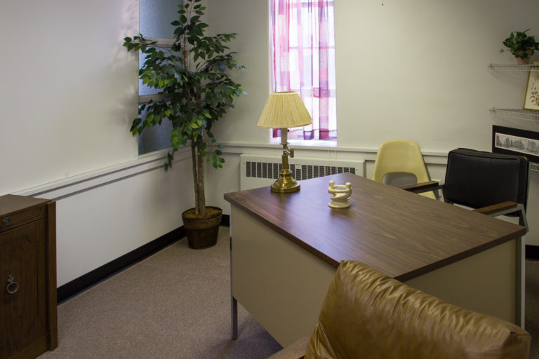 The Education Building has 3 floors. Space available measures 1,600 square feet (1st and 2nd floors) and 1,230 square feet (basement). The 2nd and 3rd floors combine a common area flanked by cozy office/classroom spaces.